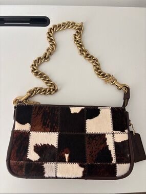 Patchwork Cow Print Coachtopia Plaza bag